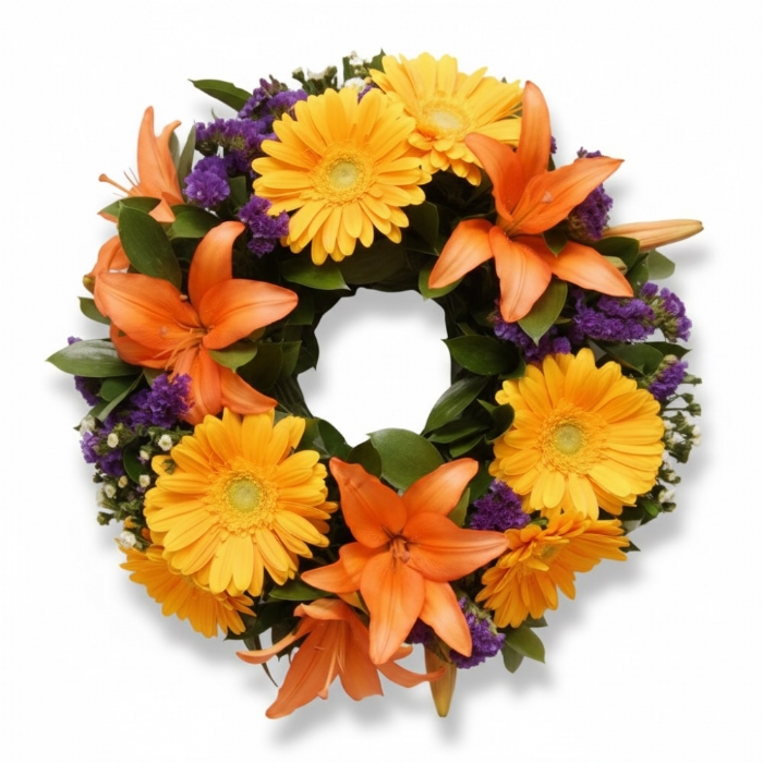 Colourful Sympathy Wreath
