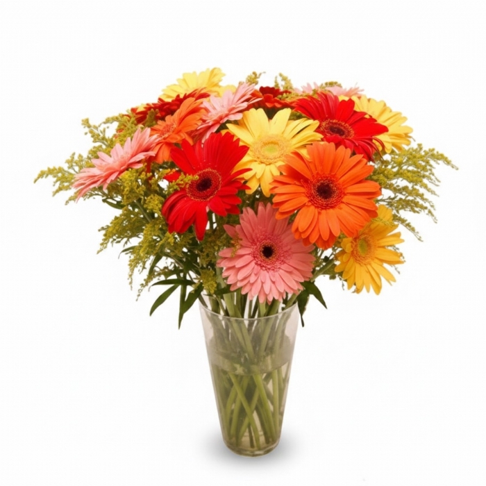 Mixed Gerberas in a Vase